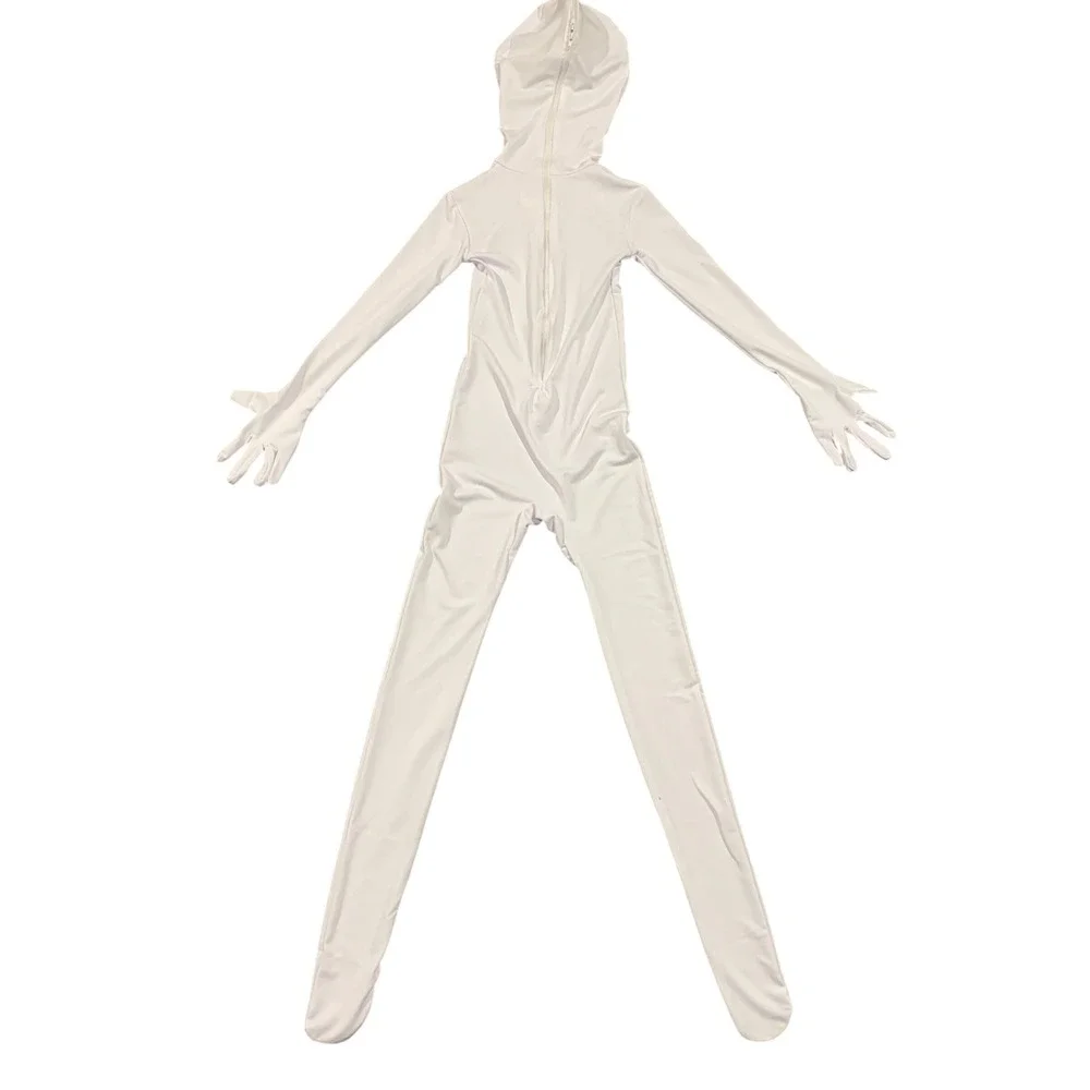 New Kids White‎ Full Bodysuit Hooded Costume Jumpsuit Small